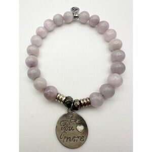 Kenzie Gemstone Bracelet With Opal Heart Charm Sterling Silver Love You More 5mm